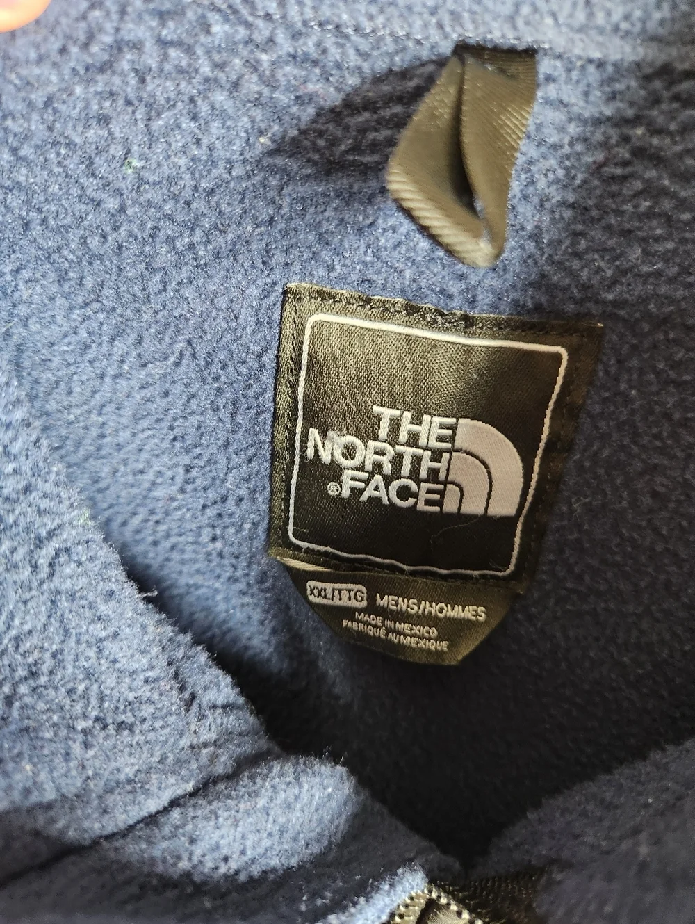 The North Face Denali Fleece Jacket retro black and navy blue Sz XXL